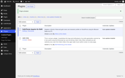 Page screenshot: Plugins &lsaquo; Test site &mdash; WordPress