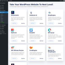 Page screenshot: Gutenkit → Our Plugins
