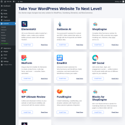 Page screenshot: Gutenkit → Our Plugins
