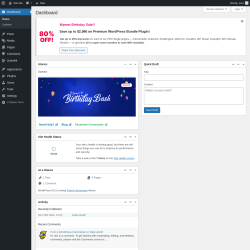 Page screenshot: Dashboard ‹ Test site — WordPress