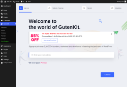 Page screenshot: Gutenkit &lsaquo; Test site &mdash; WordPress