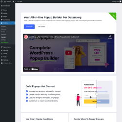 Page screenshot: Gutenkit &rarr; Popups