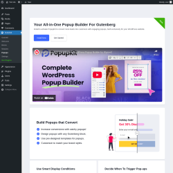 Page screenshot: Gutenkit &rarr; Popups