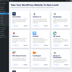 Page screenshot: Gutenkit &rarr; Our Plugins