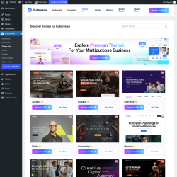 Page screenshot: Gutenverse → Theme List