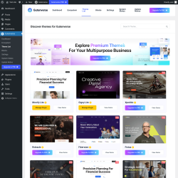Page screenshot: Gutenverse → Theme List