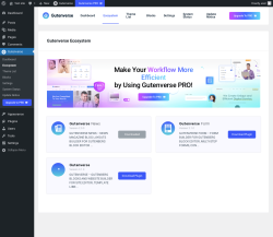 Page screenshot: Gutenverse → Ecosystem