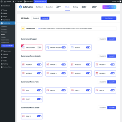Page screenshot: Gutenverse → Blocks