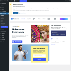 Page screenshot: Dashboard ‹ Test site — WordPress
