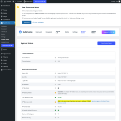 Page screenshot: Gutenverse → System Status