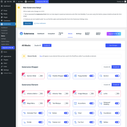 Page screenshot: Gutenverse → Blocks
