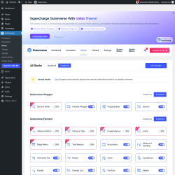 Page screenshot: Gutenverse → Blocks
