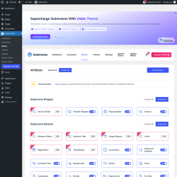 Page screenshot: Gutenverse → Blocks