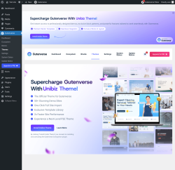 Page screenshot: Gutenverse → Themes