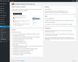 Page screenshot: Guestbook0 → The Add-On