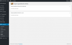 Page screenshot: Guestbook → Export