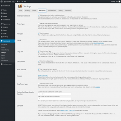 Page screenshot: Guestbook → Settings → Anti-spam