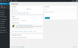 Page screenshot: Dashboard ‹ Test site — WordPress