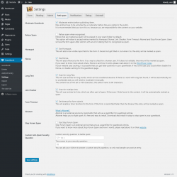 Page screenshot: Guestbook → Settings → Anti-spam