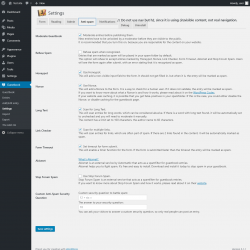 Page screenshot: Guestbook → Settings → Anti-spam