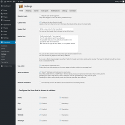 Page screenshot: Guestbook → Settings
