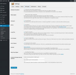 Page screenshot: Guestbook → Settings → Anti-spam
