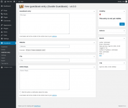 Page screenshot: Guestbook → Add/Edit entry