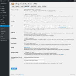 Page screenshot: Guestbook → Settings → Anti-spam