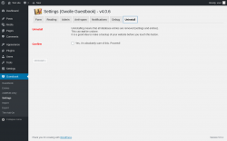 Page screenshot: Guestbook → Settings → Uninstall