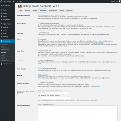 Page screenshot: Guestbook → Settings → Anti-spam
