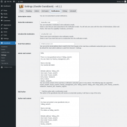 Page screenshot: Guestbook → Settings → Notifications