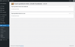 Page screenshot: Guestbook → Export