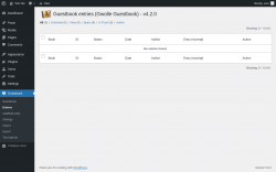 Page screenshot: Guestbook → Entries