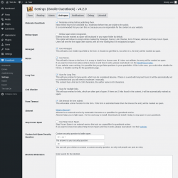 Page screenshot: Guestbook → Settings → Anti-spam