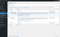 Page screenshot: Plugins ‹ Test site — WordPress