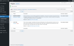 Page screenshot: Plugins ‹ Test site — WordPress