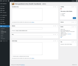 Page screenshot: Guestbook → Add/Edit entry