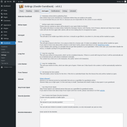 Page screenshot: Guestbook → Settings → 
				Anti-spam			