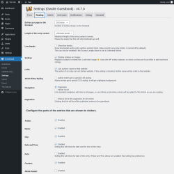 Page screenshot: Guestbook → Settings → 
				Reading			