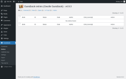 Page screenshot: Guestbook → Entries