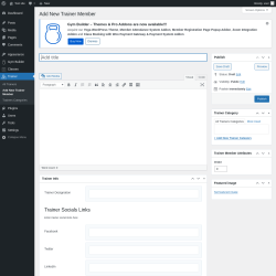 Page screenshot: Trainer → Add New Trainer Member