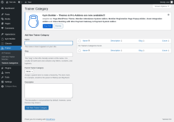 Page screenshot: Trainer → Trainers Categories