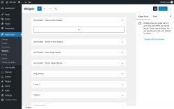 Page screenshot: Widgets ‹ Test site — WordPress
