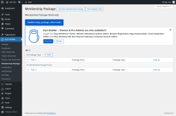 Page screenshot: Gym Builder → Membership Package