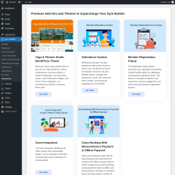 Page screenshot: Gym Builder → Extensions