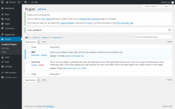 Page screenshot: Plugins ‹ Test site — WordPress