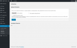 Page screenshot: H5P Content → Libraries