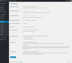 Page screenshot: Settings  → H5P