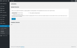 Page screenshot: H5P Content → Libraries