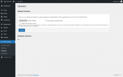 Page screenshot: H5P Content → Libraries